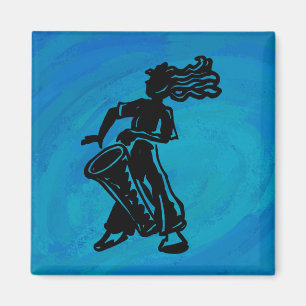 New York Boogie Nights Drum Blue Magneet