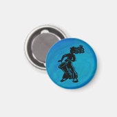 New York Boogie Nights Drum Blue Magneet (Voorkant / Achterkant)