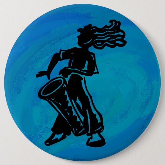 New York Boogie Nights Drum Blue Ronde Button 6,0 Cm (Voorkant)