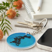 New York Boogie Nights Drum Blue Sleutelhanger (Voorkant Rechts)