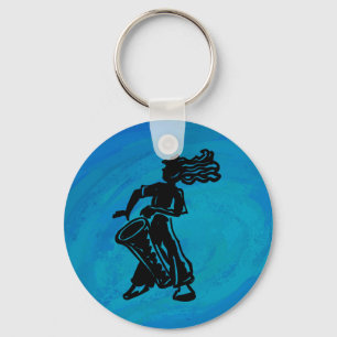 New York Boogie Nights Drum Blue Sleutelhanger