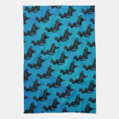 New York Boogie Nights Drum Blue Theedoek (Verticaal)