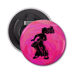 New York Boogie Nights Drum Hot Pink Button Flesopener