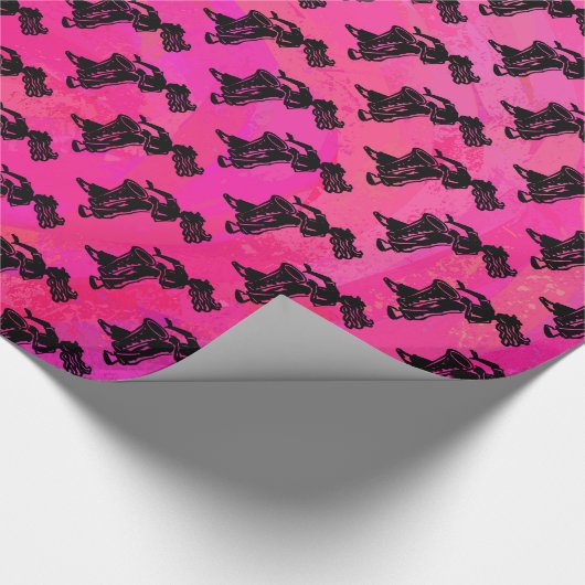 New York Boogie Nights Drum Hot Pink Cadeaupapier (Hoek)