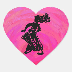 New York Boogie Nights Drum Hot Pink Hart Sticker