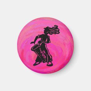 New York Boogie Nights Drum Hot Pink Magneet