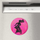 New York Boogie Nights Drum Hot Pink Magneet (Insitu (Vaatwasser))