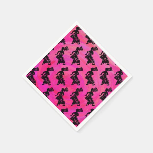 New York Boogie Nights Drum Hot Pink Servetten (Hoek)