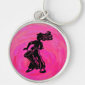 New York Boogie Nights Drum Hot Pink Sleutelhanger (Voorkant)