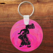 New York Boogie Nights Drum Hot Pink Sleutelhanger (Voorkant)