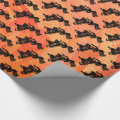New York Boogie Nights Drum Oranje Cadeaupapier (Hoek)