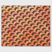 New York Boogie Nights Drum Oranje Cadeaupapier (Vlak)