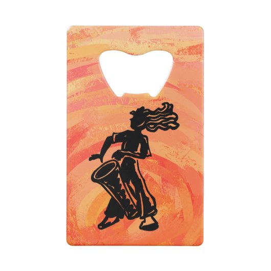 New York Boogie Nights Drum Oranje Creditkaart Flessenopener (Achterkant)