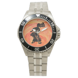 New York Boogie Nights Drum Oranje Horloge