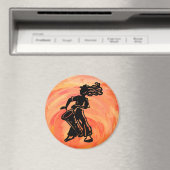 New York Boogie Nights Drum Oranje Magneet (Insitu (Vaatwasser))