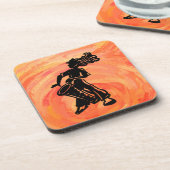 New York Boogie Nights Drum Oranje Onderzetter (Linkerzijde)