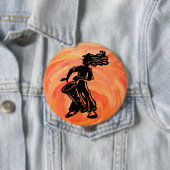 New York Boogie Nights Drum Oranje Ronde Button 4,0 Cm (In situ)