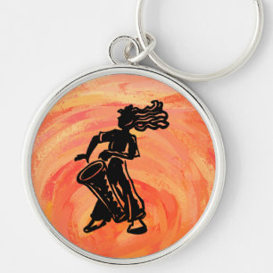 New York Boogie Nights Drum Oranje Sleutelhanger
