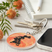 New York Boogie Nights Drum Oranje Sleutelhanger (Voorkant Rechts)