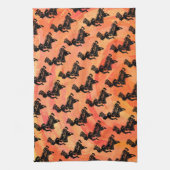 New York Boogie Nights Drum Oranje Theedoek (Verticaal)