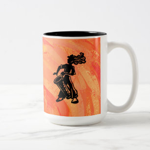 New York Boogie Nights Drum Oranje Tweekleurige Koffiemok