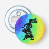 New York Boogie Nights Drum Rainbow Button Flesopener (Voorkant)