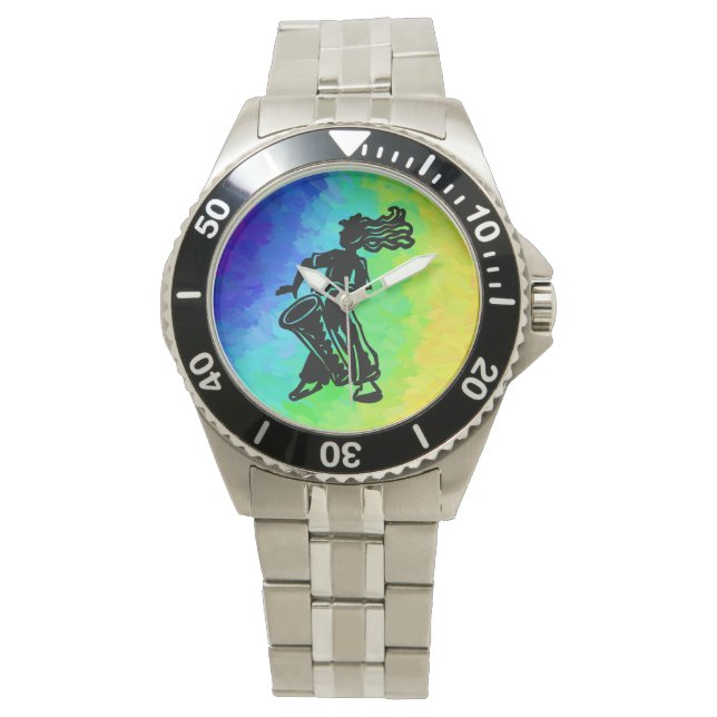 New York Boogie Nights Drum Rainbow Horloge (Voorkant)