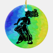 New York Boogie Nights Drum Rainbow Keramisch Ornament (Achterkant)