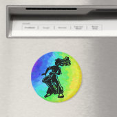 New York Boogie Nights Drum Rainbow Magneet (Insitu (Vaatwasser))