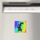 New York Boogie Nights Drum Rainbow Magneet (Insitu (Vaatwasser))