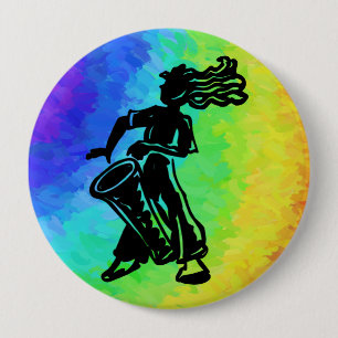 New York Boogie Nights Drum Rainbow Ronde Button 4,0 Cm