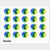 New York Boogie Nights Drum Rainbow Ronde Sticker (Vel)