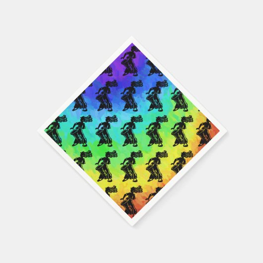 New York Boogie Nights Drum Rainbow Servetten (Hoek)