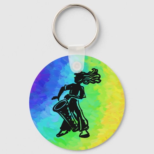 New York Boogie Nights Drum Rainbow Sleutelhanger (Voorkant)