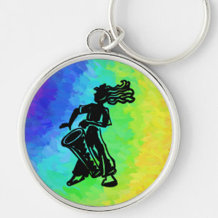 New York Boogie Nights Drum Rainbow Sleutelhanger