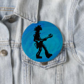 New York Boogie Nights Guitar Blue Ronde Button 4,0 Cm (In situ)