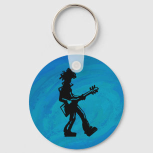 New York Boogie Nights Guitar Blue Sleutelhanger