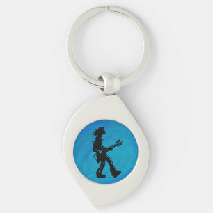 New York Boogie Nights Guitar Blue Sleutelhanger