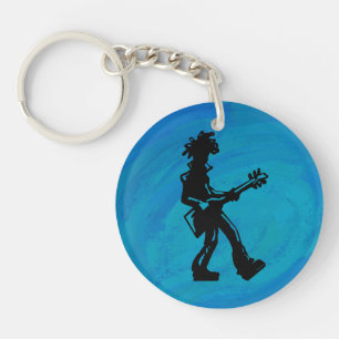 New York Boogie Nights Guitar Blue Sleutelhanger