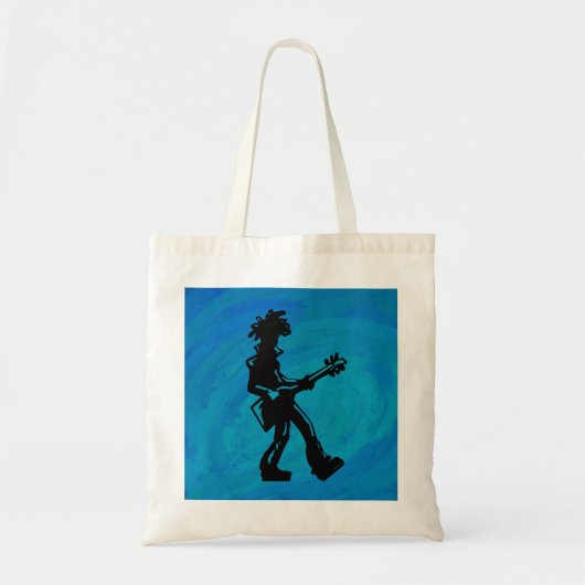 New York Boogie Nights Guitar Blue Tote Bag (Voorkant)