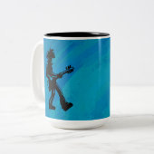 New York Boogie Nights Guitar Blue Tweekleurige Koffiemok (Voorkant links)