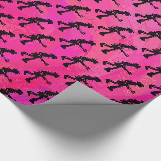 New York Boogie Nights Guitar Hot Pink Cadeaupapier (Hoek)