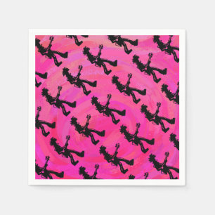 New York Boogie Nights Guitar Hot Pink Servetten