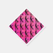 New York Boogie Nights Guitar Hot Pink Servetten (Hoek)