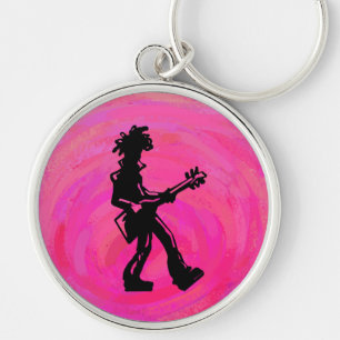 New York Boogie Nights Guitar Hot Pink Sleutelhanger