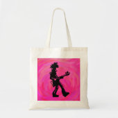 New York Boogie Nights Guitar Hot Pink Tote Bag (Voorkant)