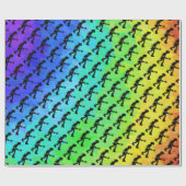 New York Boogie Nights Guitar Rainbow Cadeaupapier (Vlak)