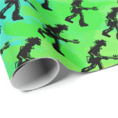 New York Boogie Nights Guitar Rainbow Cadeaupapier (Rol Hoek)