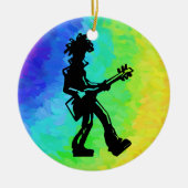 New York Boogie Nights Guitar Rainbow Keramisch Ornament (Voorkant)