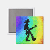 New York Boogie Nights Guitar Rainbow Magneet (Voorkant / Achterkant)